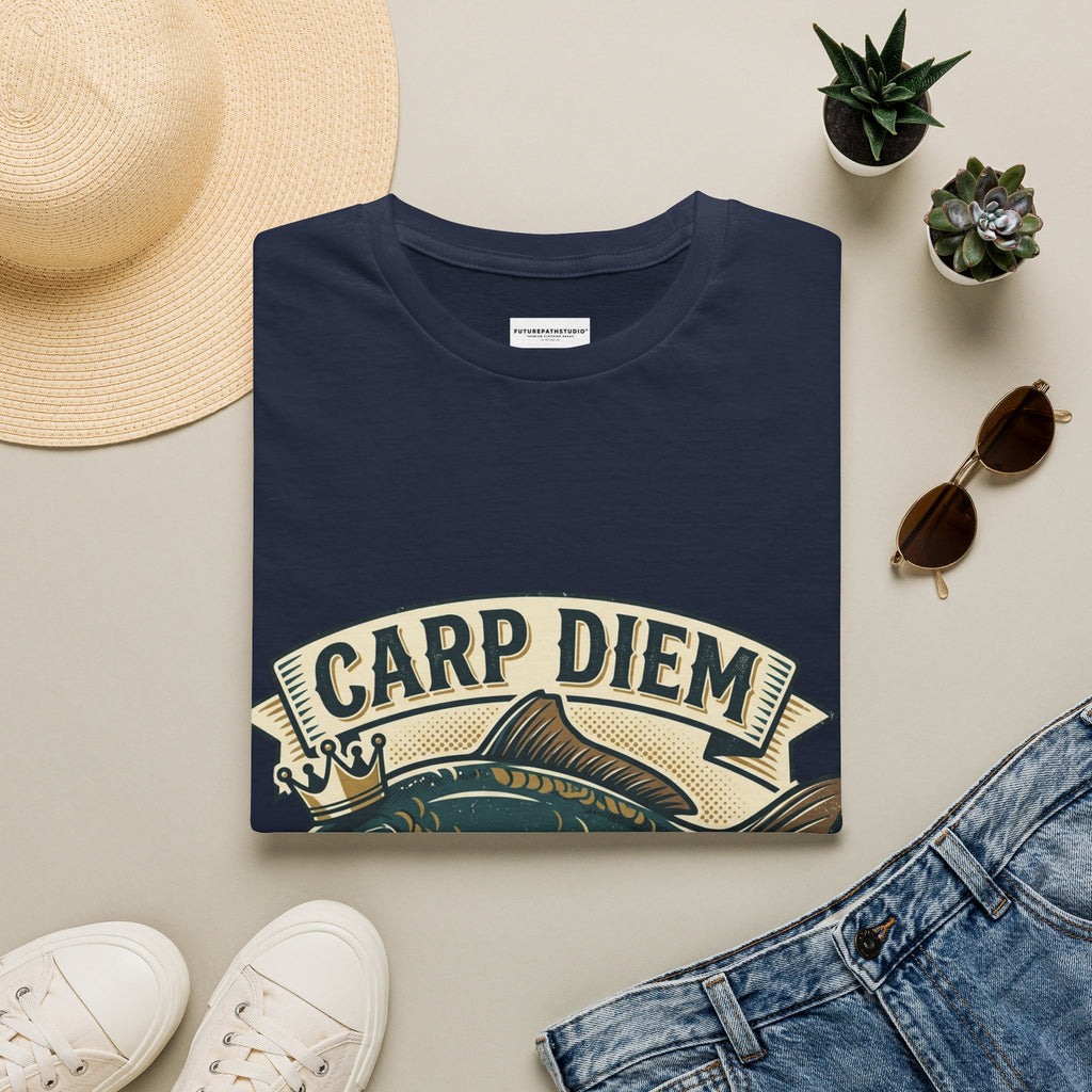 T-Shirt — "Carp Diem: Seize the Fish" Fishing Graphic Tee