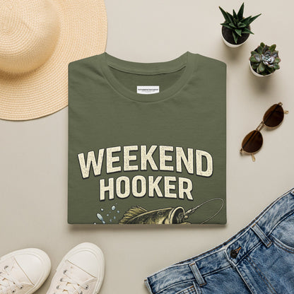 Fishing T-Shirt — "Weekend Hooker" Graphic Tee for Anglers