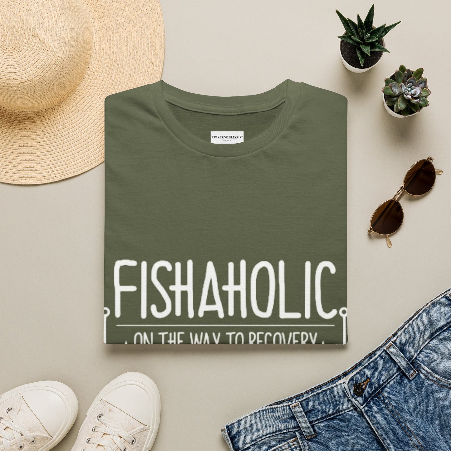 Fishaholic T-Shirt — Funny Fishing Tee (“On the Way to Recovery”)