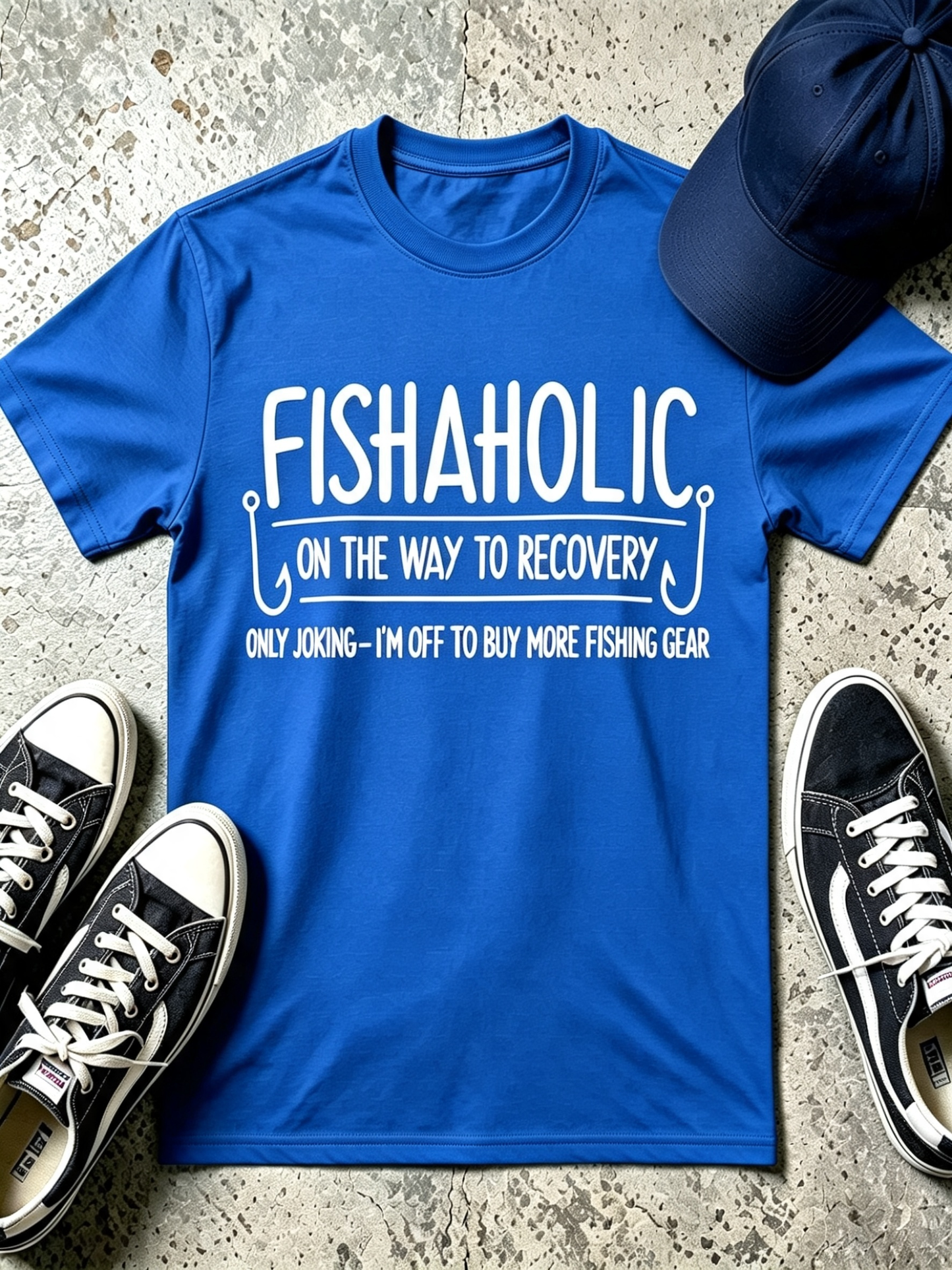 Fishaholic T-Shirt — Funny Fishing Tee (“On the Way to Recovery”)