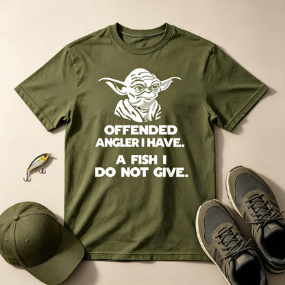 Yoda Fishing T‑Shirt – “Offended Angler I Have, A Fish I Do Not Give” Funny Star Wars Tee