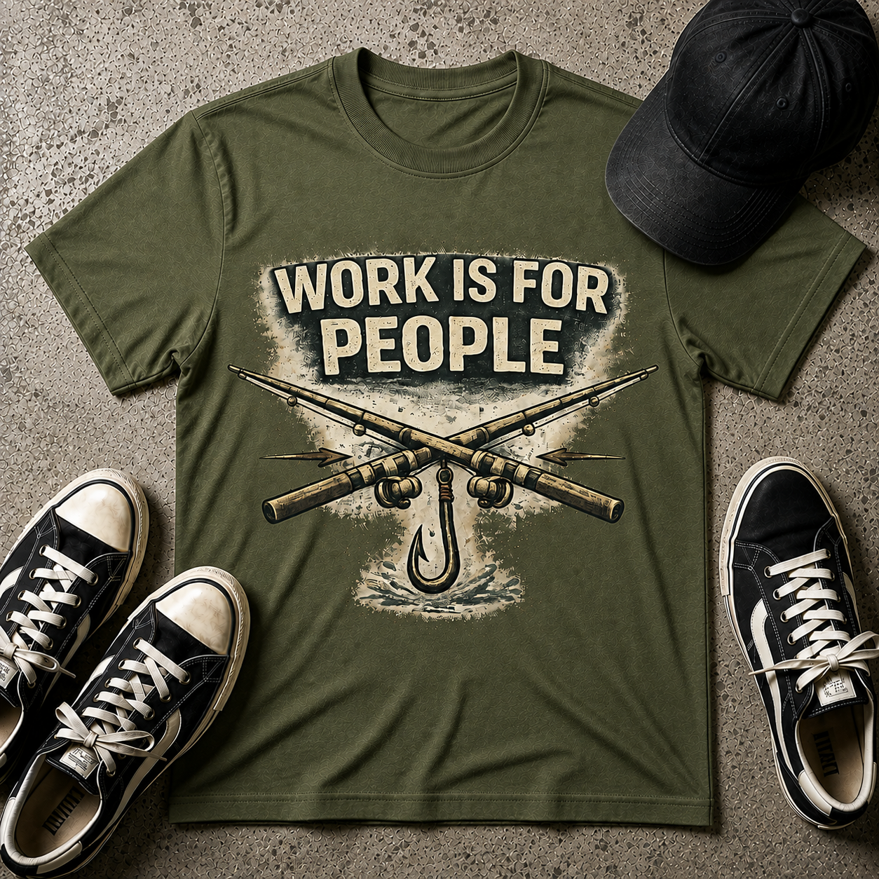 Work Is For People Fishing T-Shirt