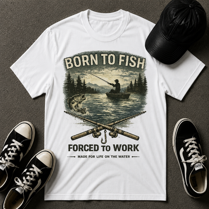 Born to Fish T-Shirt — Vintage Fishing Tee for Anglers