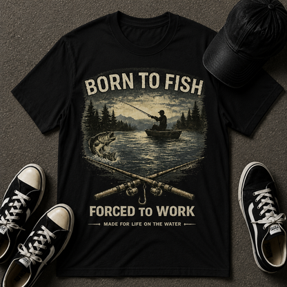 Born to Fish T-Shirt — Vintage Fishing Tee for Anglers