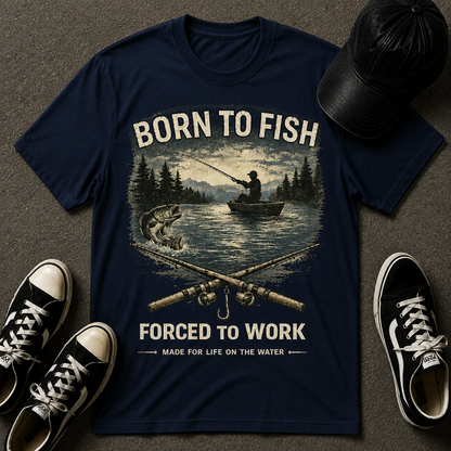 Born to Fish T-Shirt — Vintage Fishing Tee for Anglers