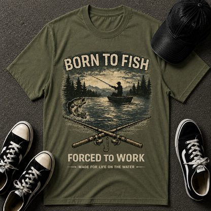 Born to Fish T-Shirt — Vintage Fishing Tee for Anglers