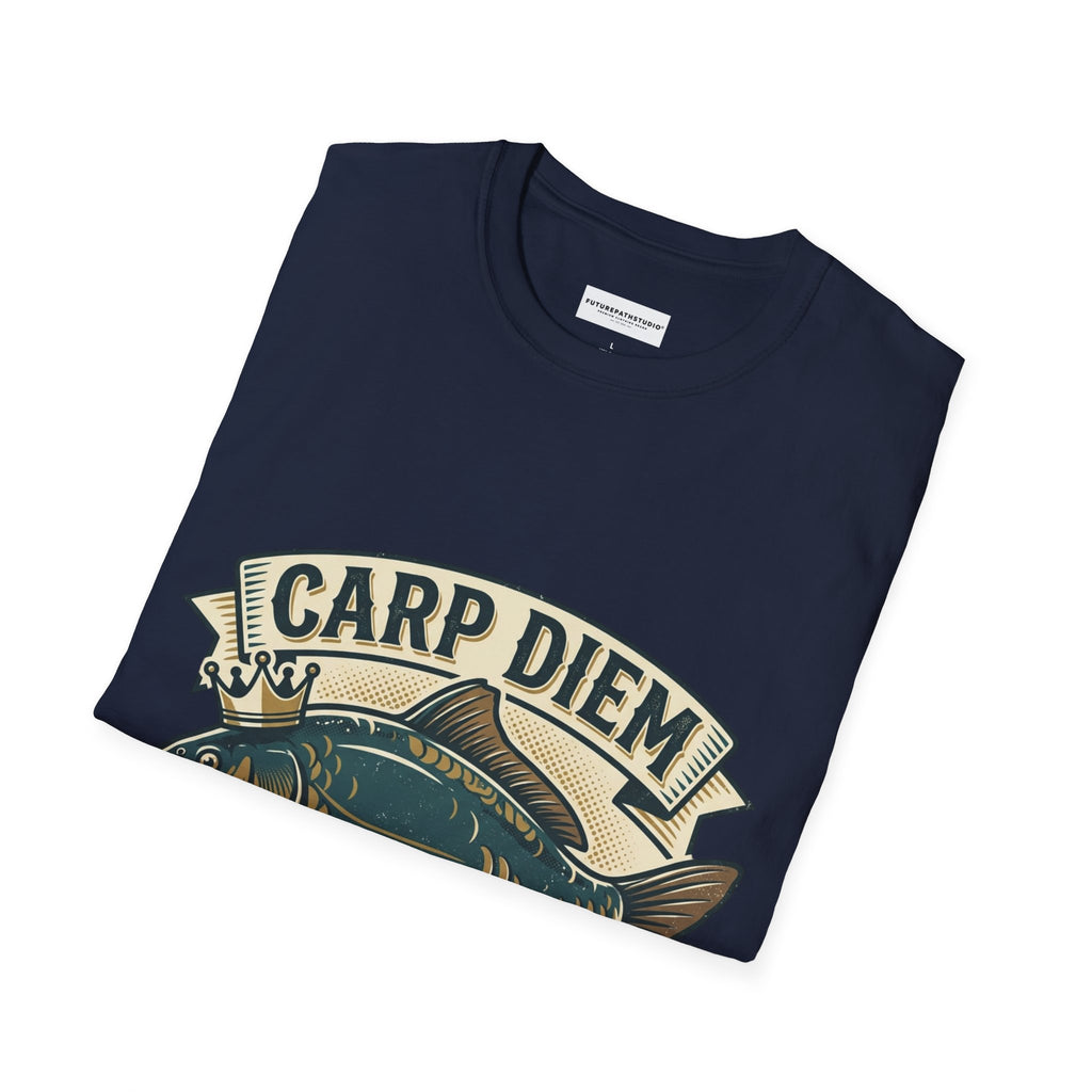 T-Shirt — "Carp Diem: Seize the Fish" Fishing Graphic Tee